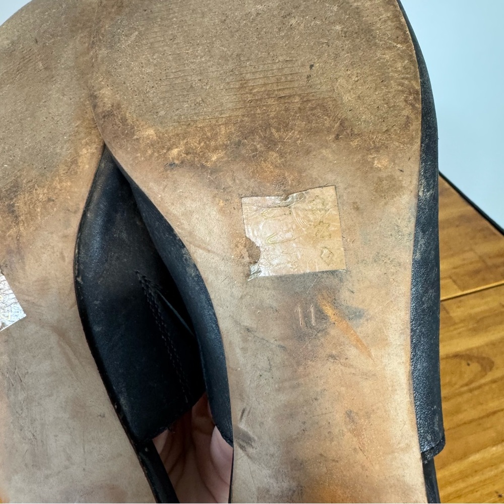 MADEWELL Sz 11 Black Leather Mules - Picture 5 of 7